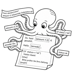 Oktopus der URL-Teile in ein Template einsetzt.